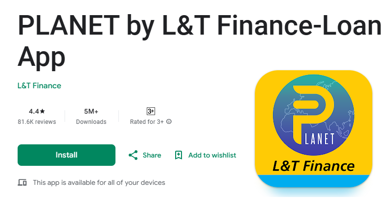 Planet by L&T Finance Loan App